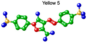 Chemical structure of the anionic dye Red 40